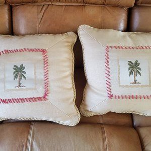 Set of Cream colored accent pillows